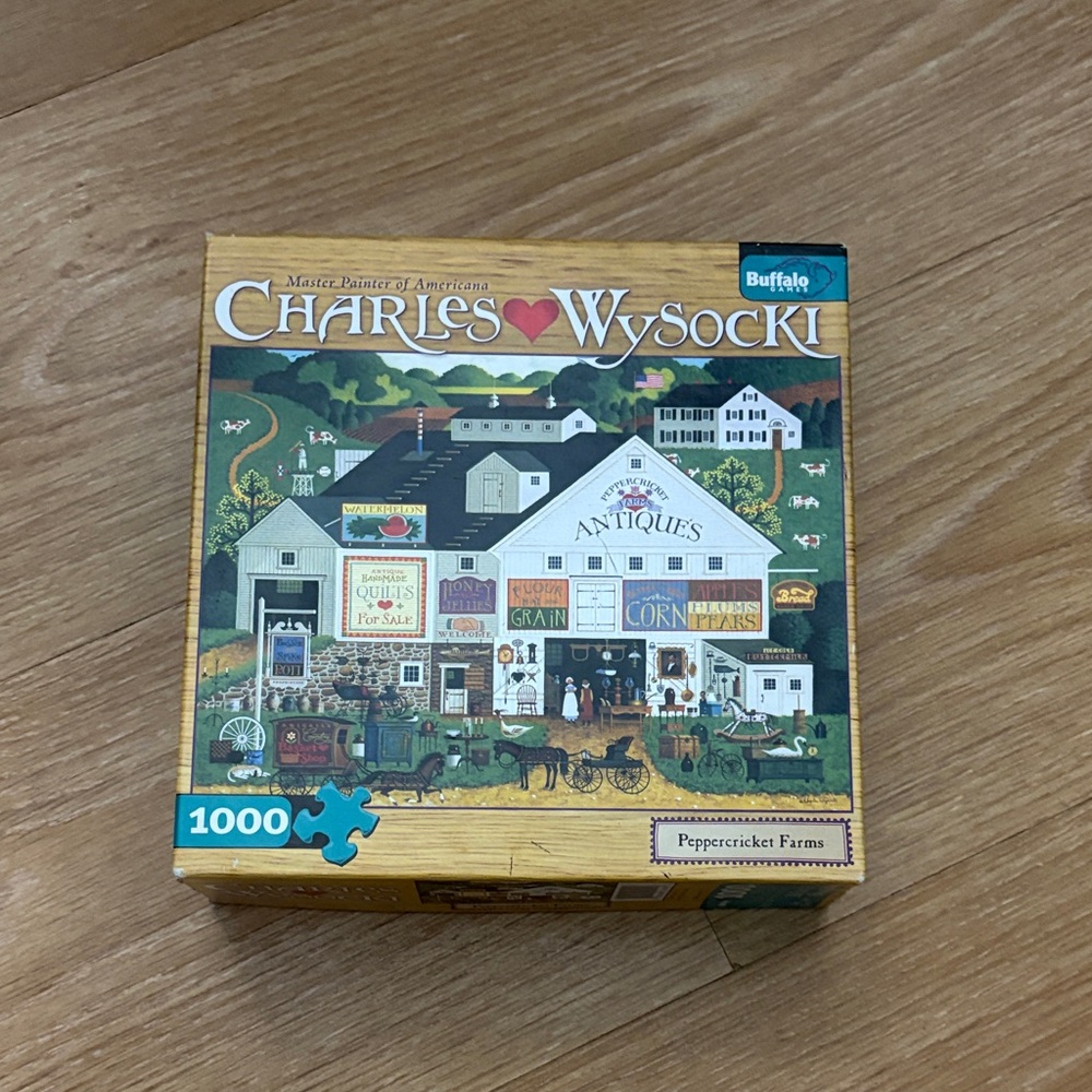 Buffalo David Bitton Charles Wysocki Puzzle - Green and Brown